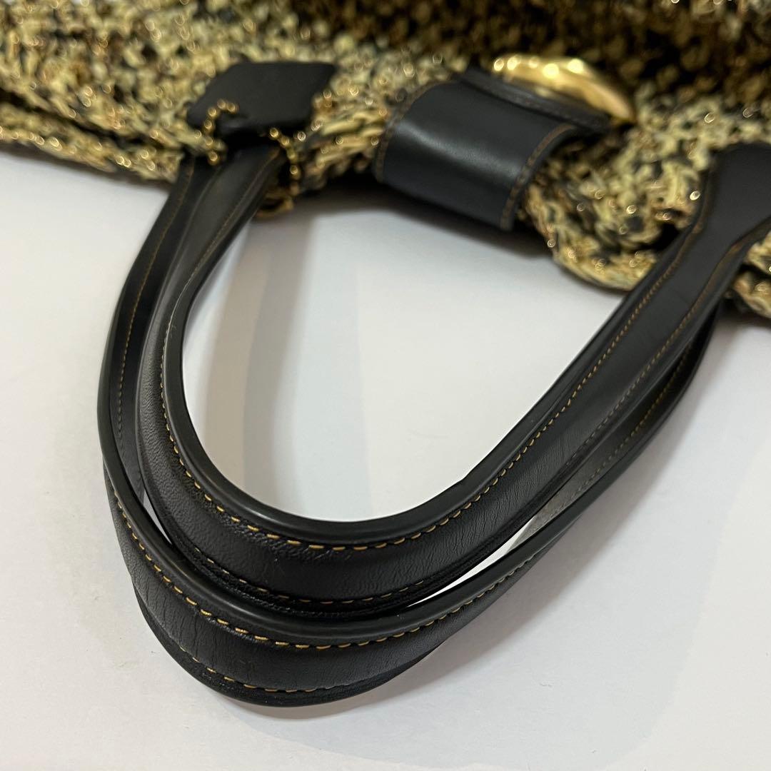 美品【23SS】完売品 COACH コーチ かごバッグ ストロースモールトート