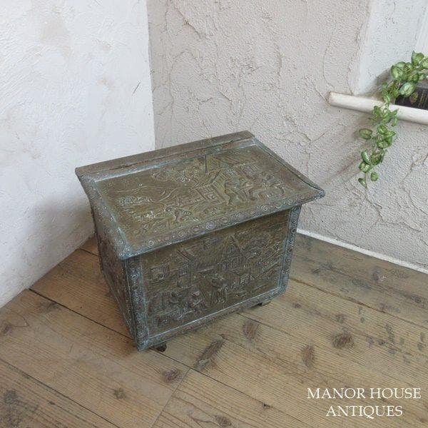 イギリス アンティーク 家具 コールボックス ダストボックス 英国 6607d