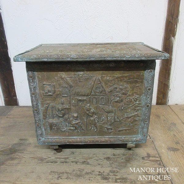 イギリス アンティーク 家具 コールボックス ダストボックス 英国 6607d