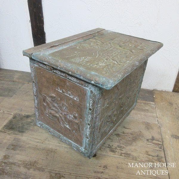 イギリス アンティーク 家具 コールボックス ダストボックス 英国 6607d