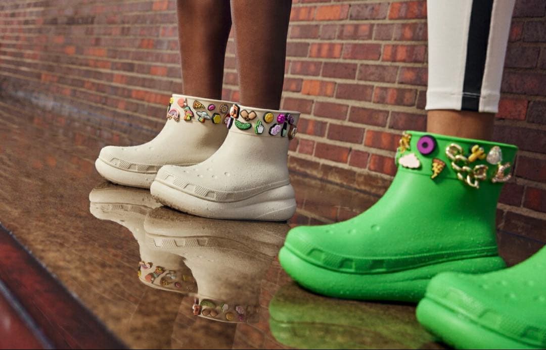 美品　crocs クラッシュブーツ　レインブーツ