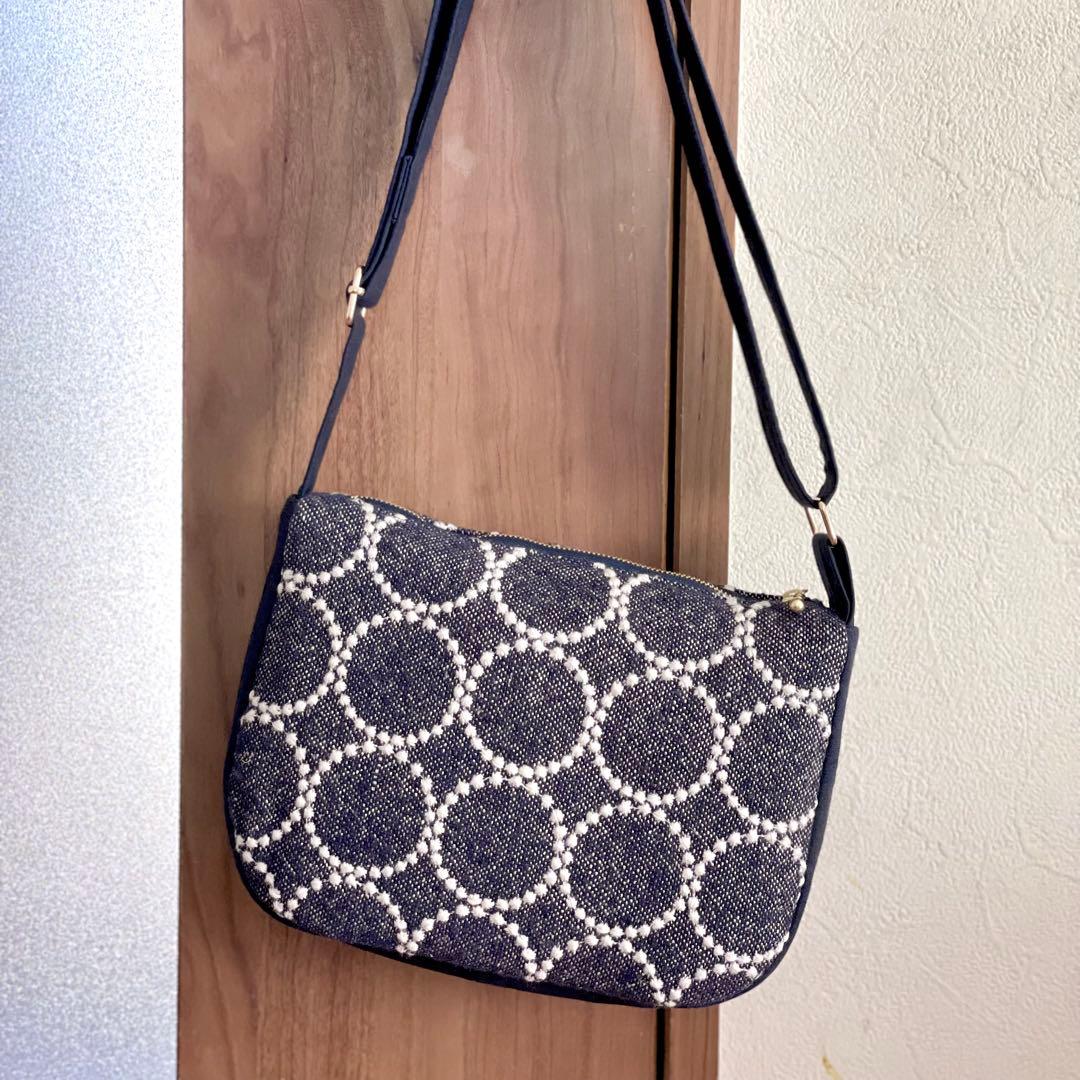 ⚮̈ミナペルホネン　tambourine navy ショルダーバッグ