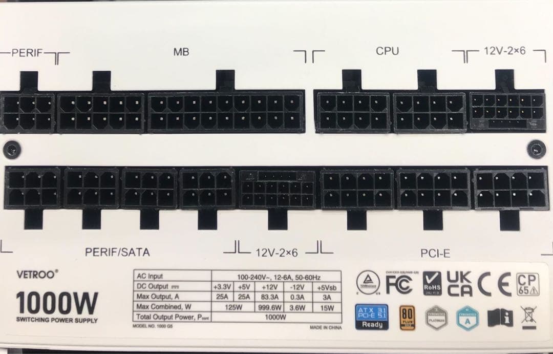 え*い様 【電源ユニット】VETROO 1000W ID-Y753