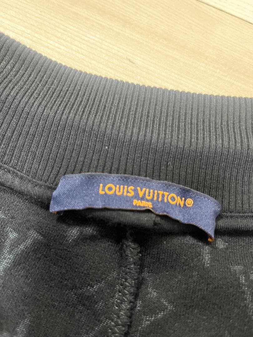 モノグラムフレンチテリーショーツ　パイル　ハーフパンツ　ブラック