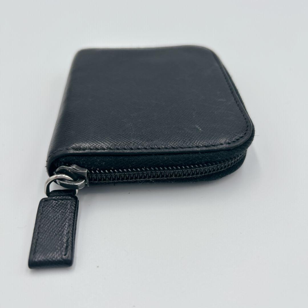 ✨美品✨プラダ ケース 小銭入れ サフィアーノレザー 三角ロゴ ブラック