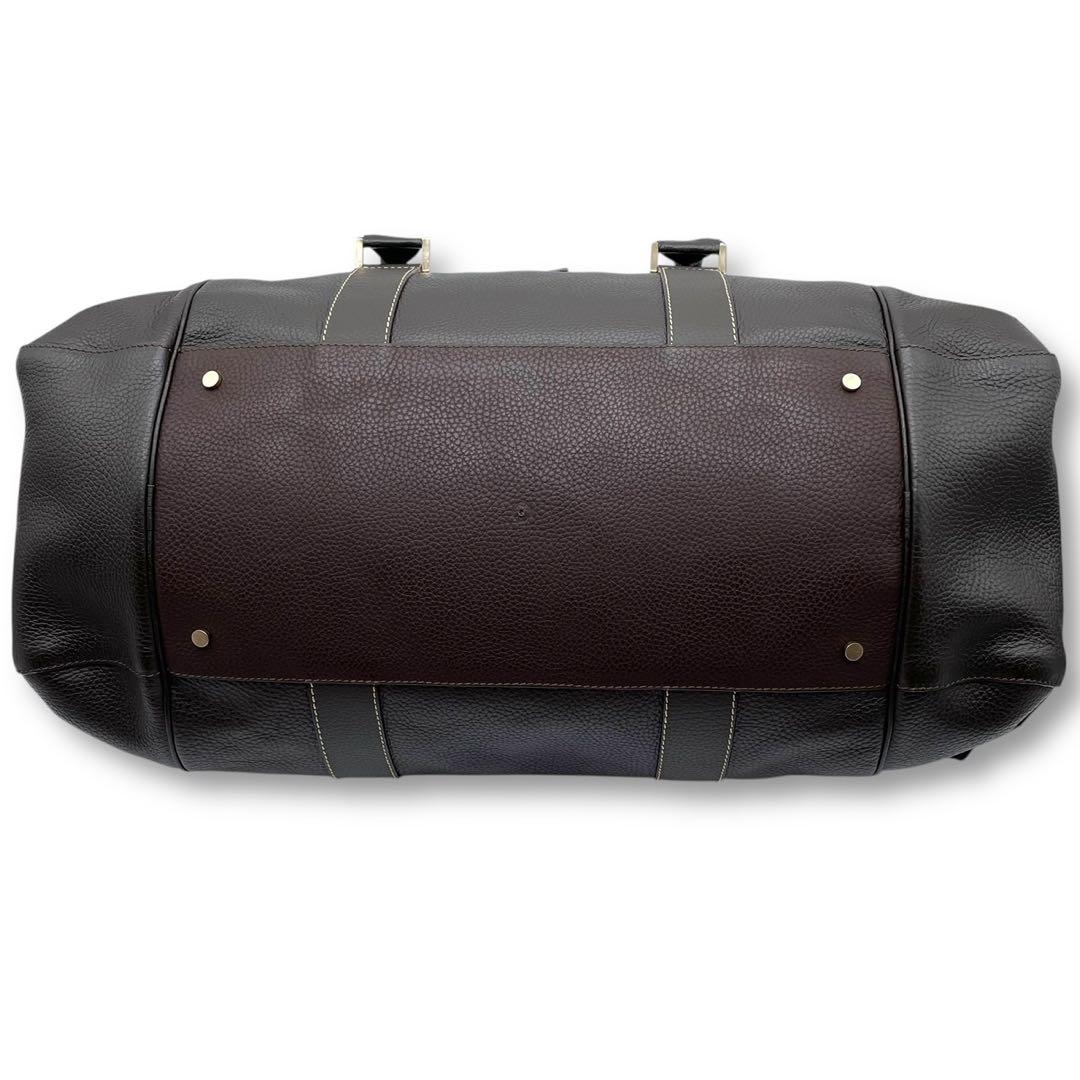 ダンヒル レザー　2way ボストンバッグ ショルダーバッグ ブラウン