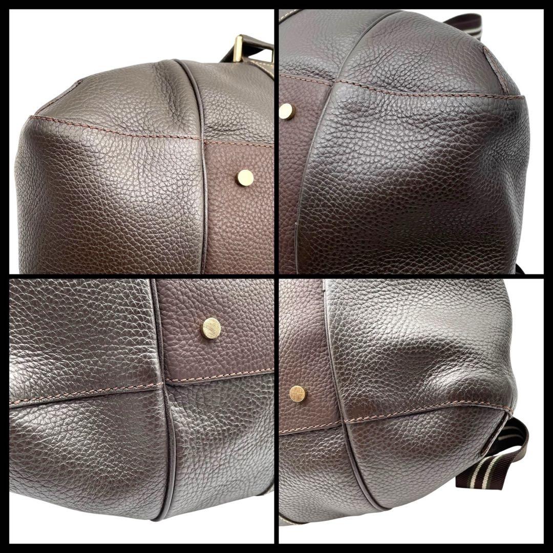 ダンヒル レザー　2way ボストンバッグ ショルダーバッグ ブラウン