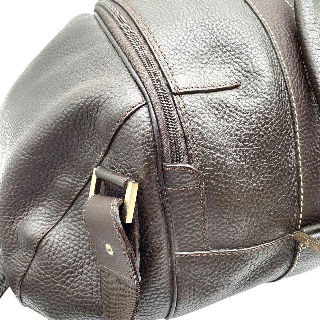 ダンヒル レザー　2way ボストンバッグ ショルダーバッグ ブラウン