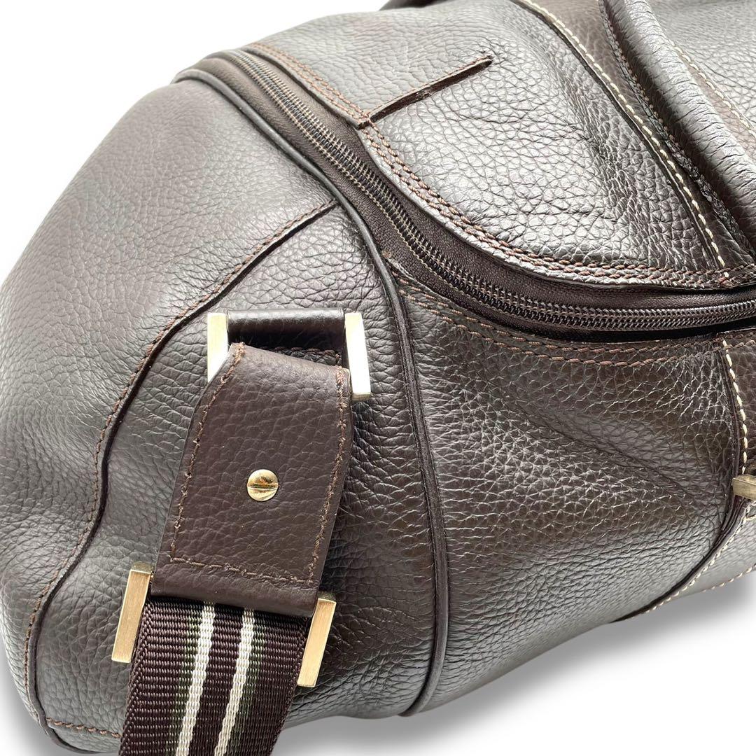 ダンヒル レザー　2way ボストンバッグ ショルダーバッグ ブラウン