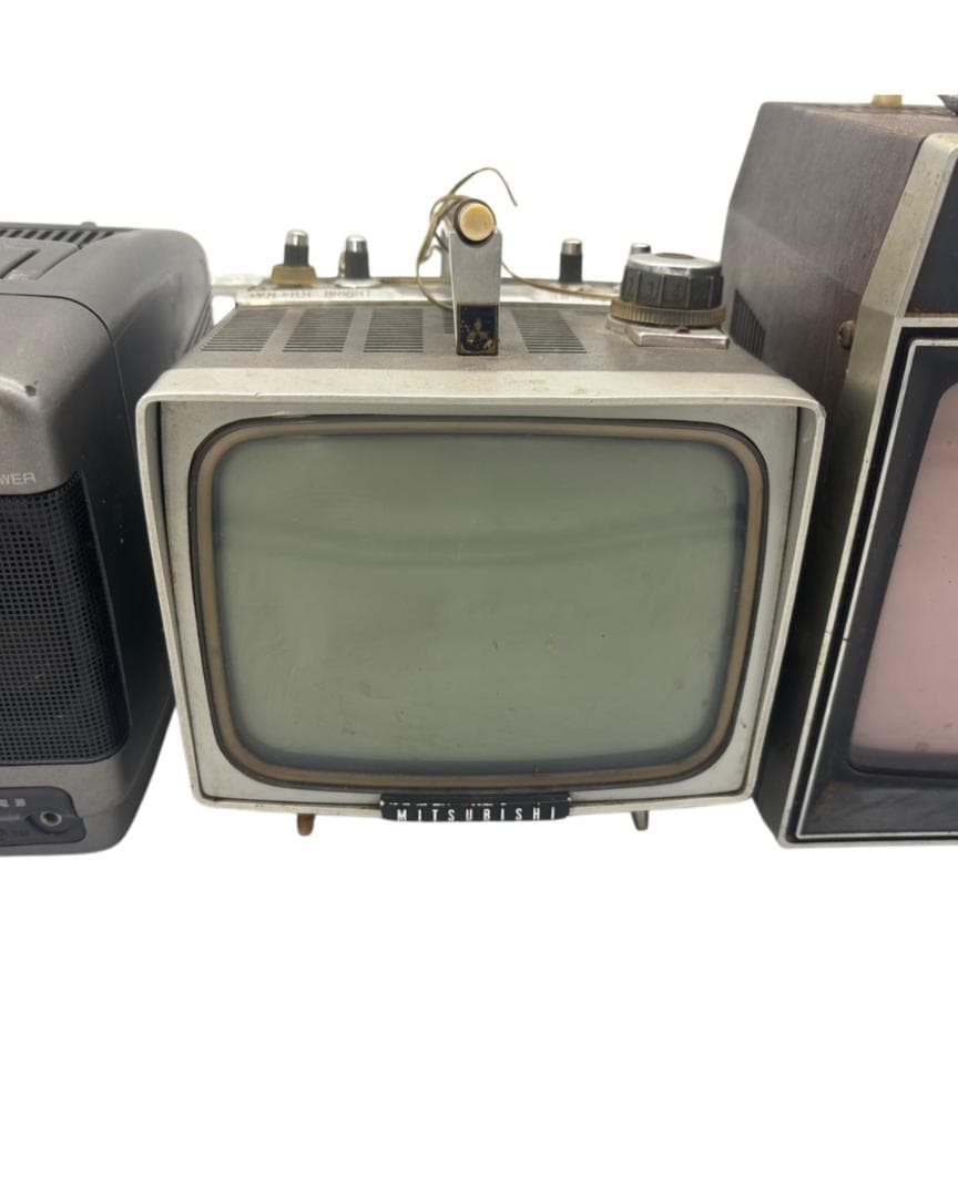 【希少】昭和レトロ ブラウン管 テレビ 3点セット アンティーク インテリア