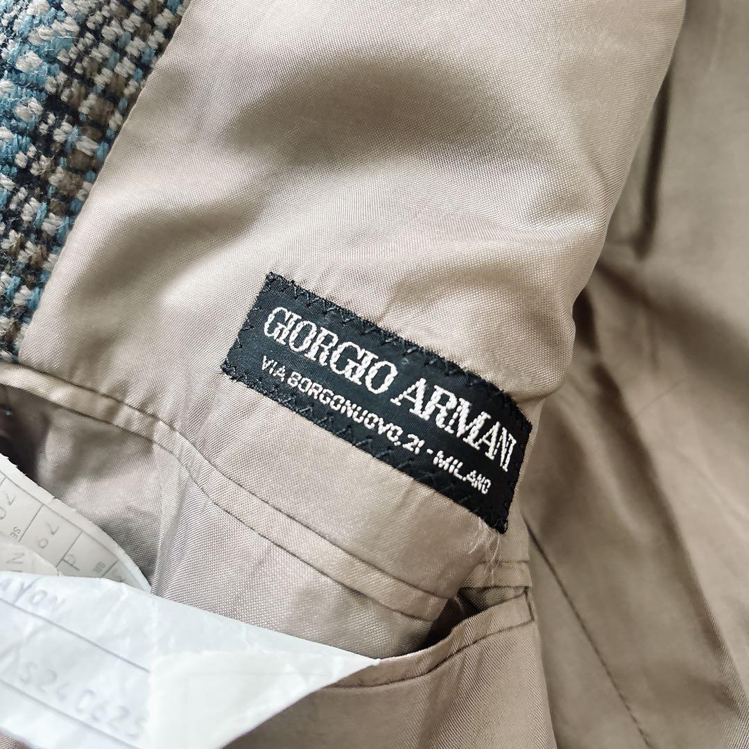 GIORGIO ARMANI ダブルブレスト テーラードジャケット チェック