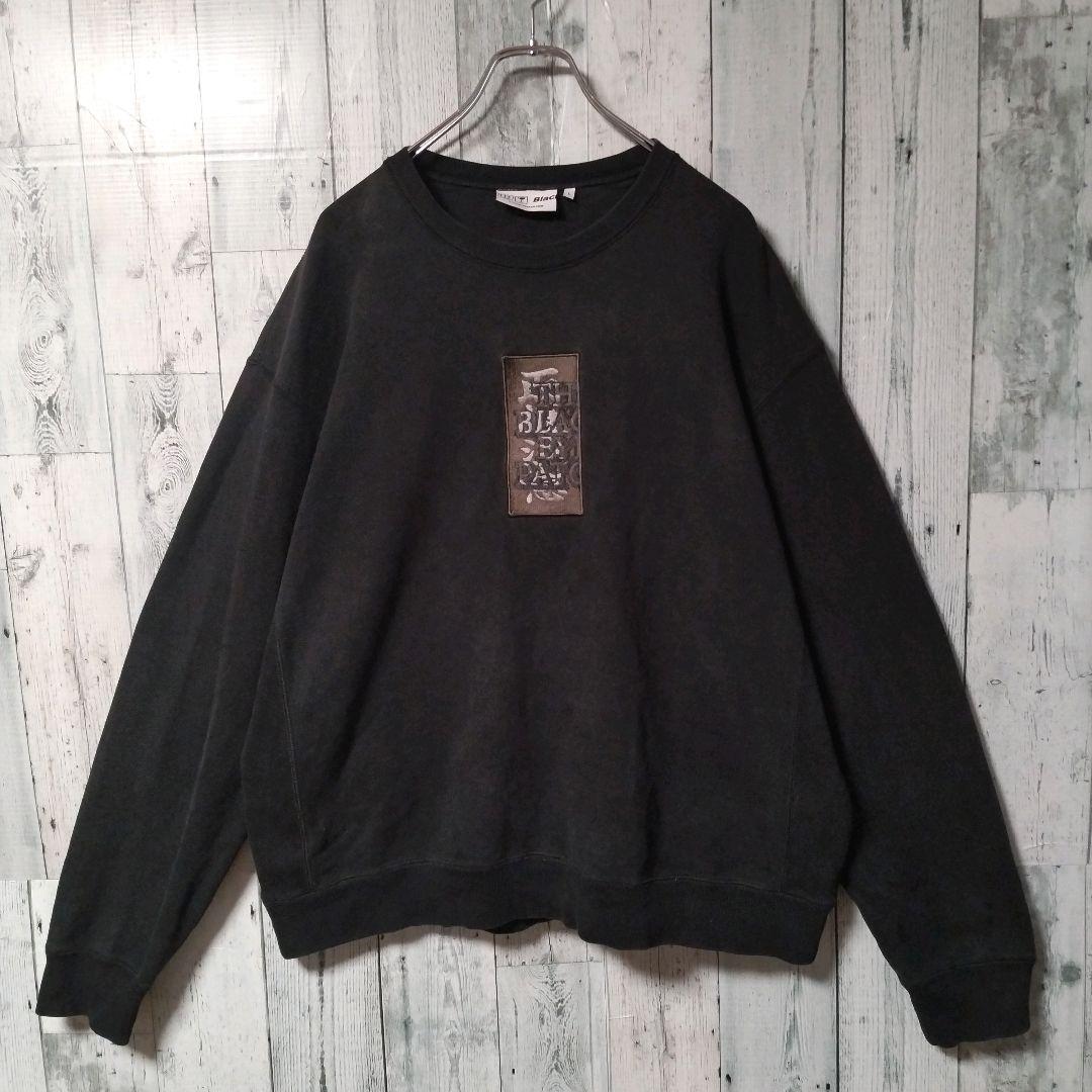 j66【人気Lサイズ】ブラックアイパッチ　刺繍ロゴ　スウェット　入手困難