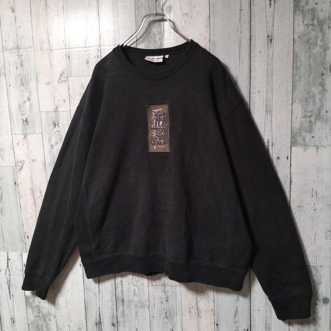 j66【人気Lサイズ】ブラックアイパッチ　刺繍ロゴ　スウェット　入手困難