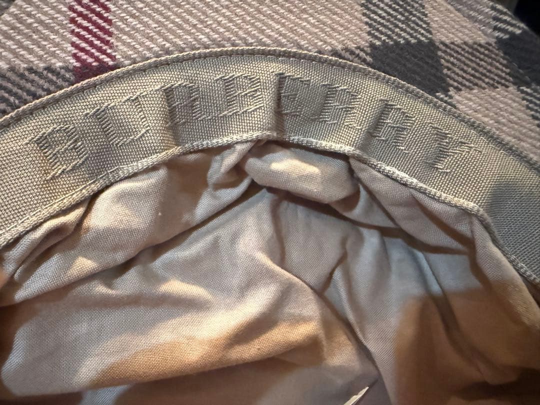 Burberry チェック柄 ベレー帽　M
