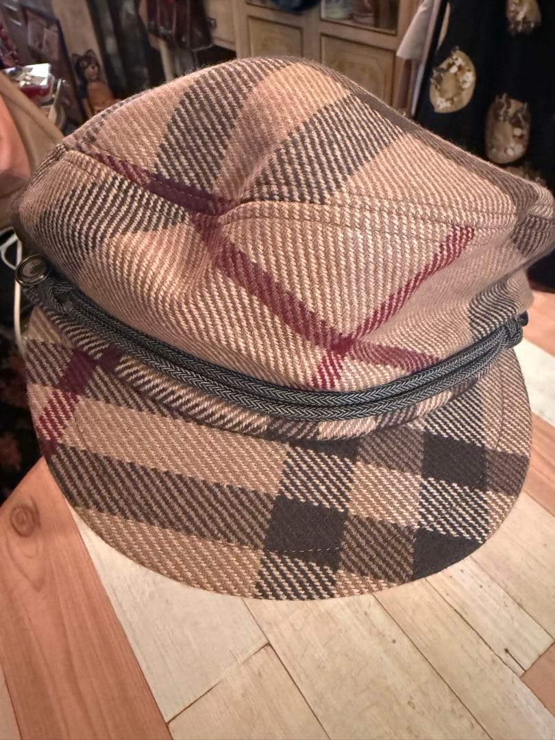 Burberry チェック柄 ベレー帽　M