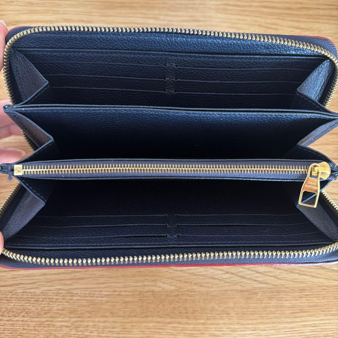 ルイヴィトン　アンプラント　ジッピーウォレット　マリーヌルージュ