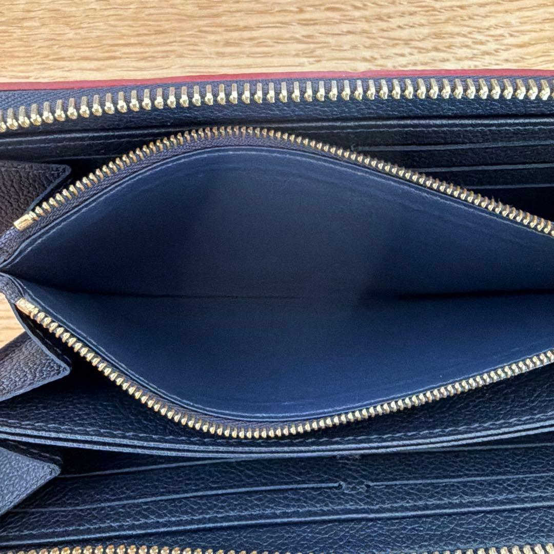 ルイヴィトン　アンプラント　ジッピーウォレット　マリーヌルージュ