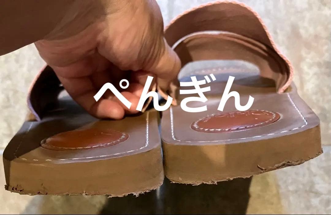 クロエ♡Chloe♡フラットミュールサンダル♡ピンク♡37サイズ♡箱・巾着付き