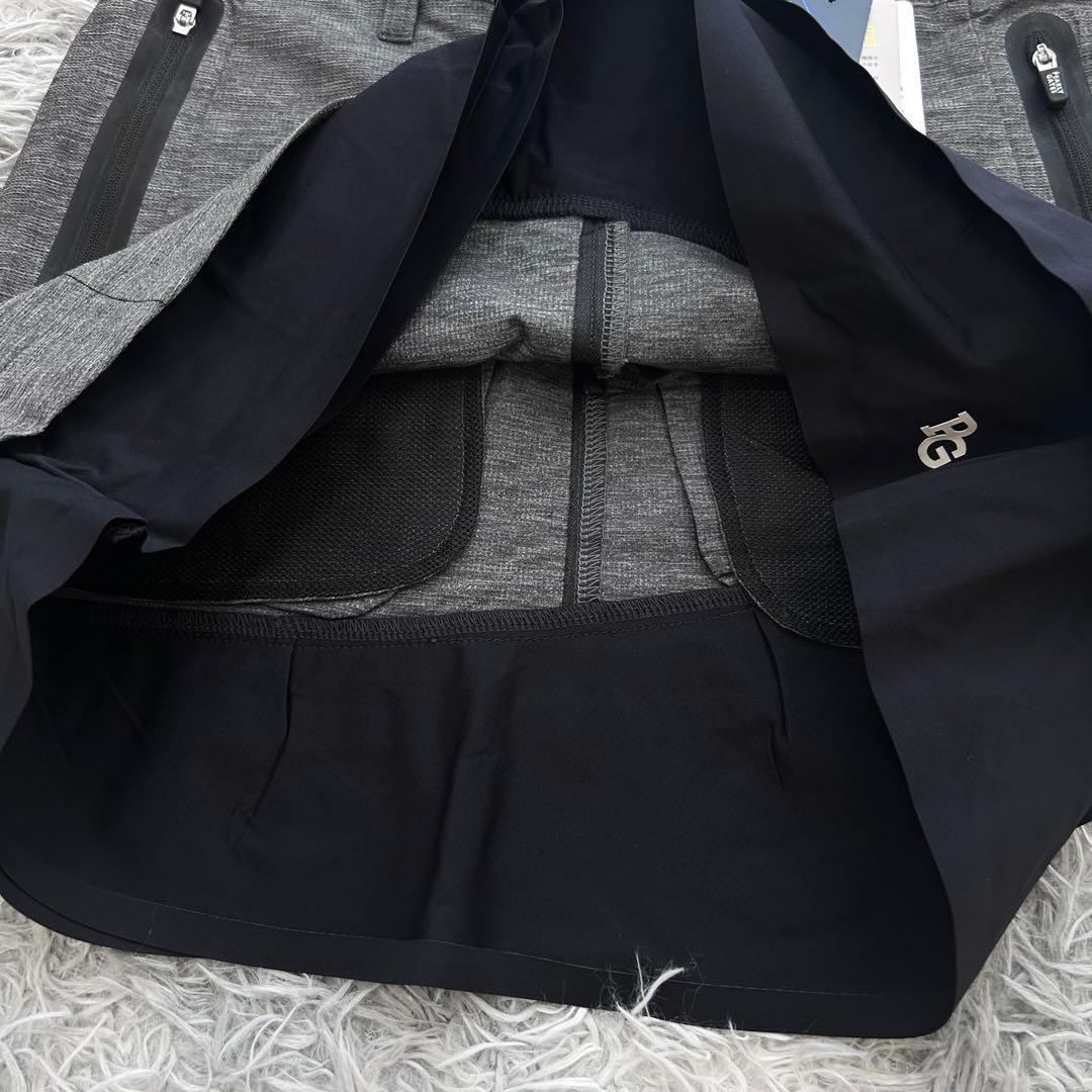 新品　パーリーゲイツ　スカート　ストレッチ　秋冬　ウエストゴム　持続保温　グレー