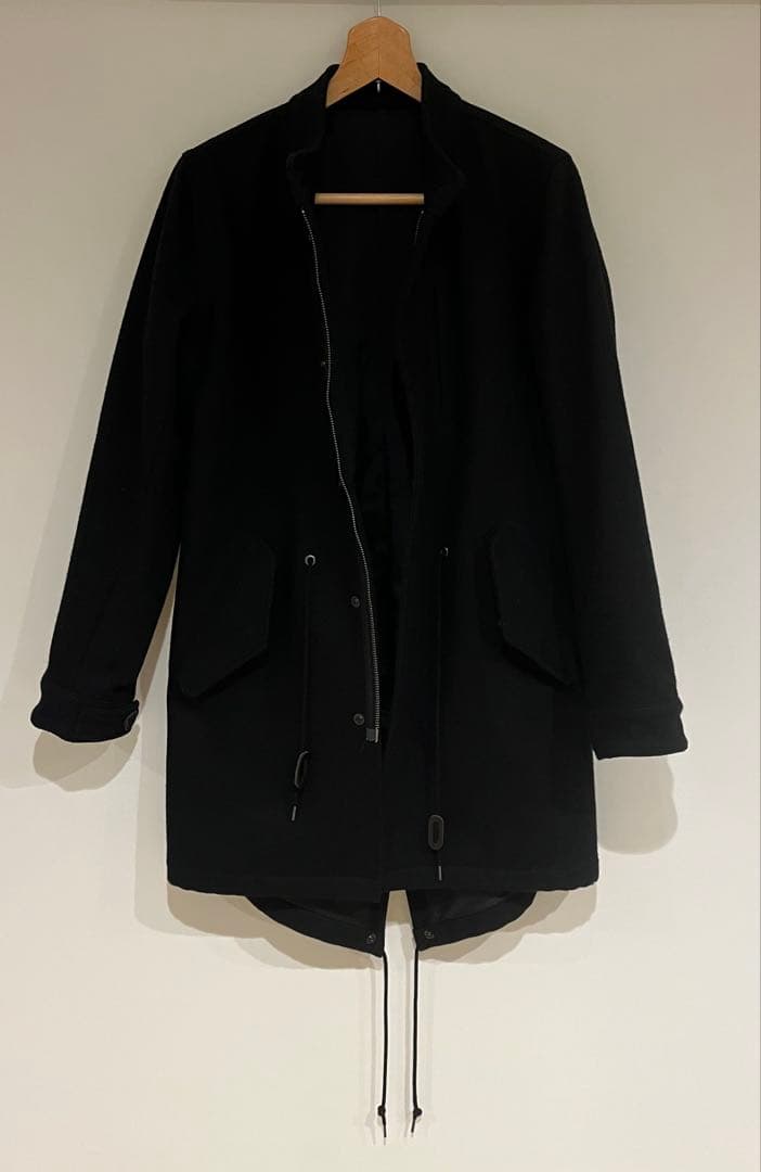 【STUDIOUS】ウールモッズコート ブラック サイズ1 日本製 メンズ