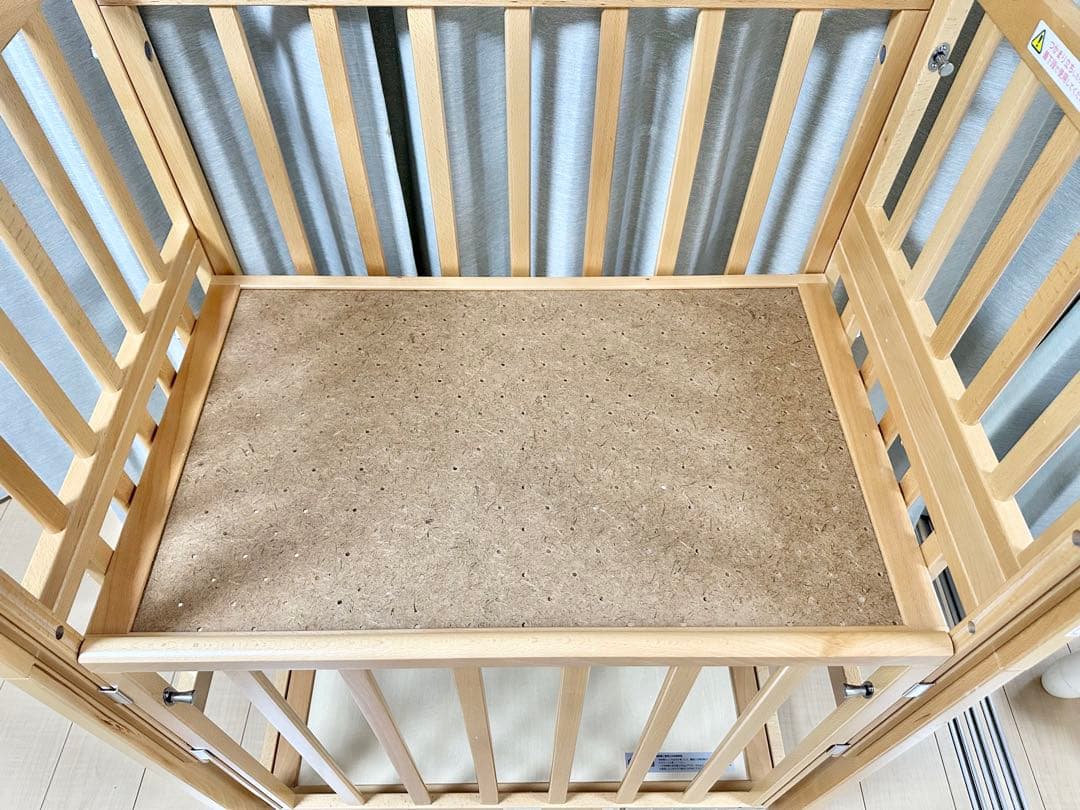 良品 ヤマサキ コンパクトベッド ツーオープン ミニミニ ベビーベッド 日本製