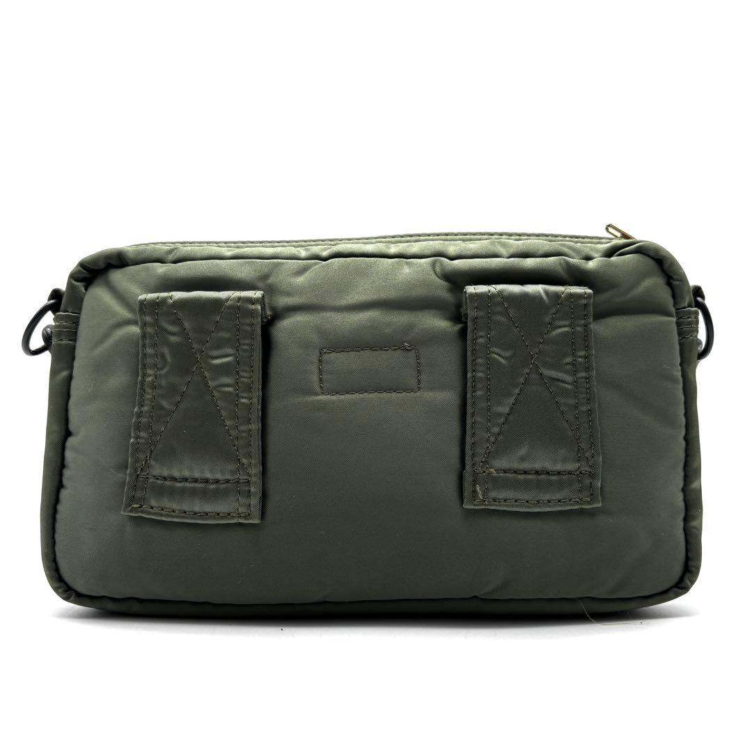 未使用に近い ポーター タンカー ミニ ショルダーバッグ ロゴ セージグリーン