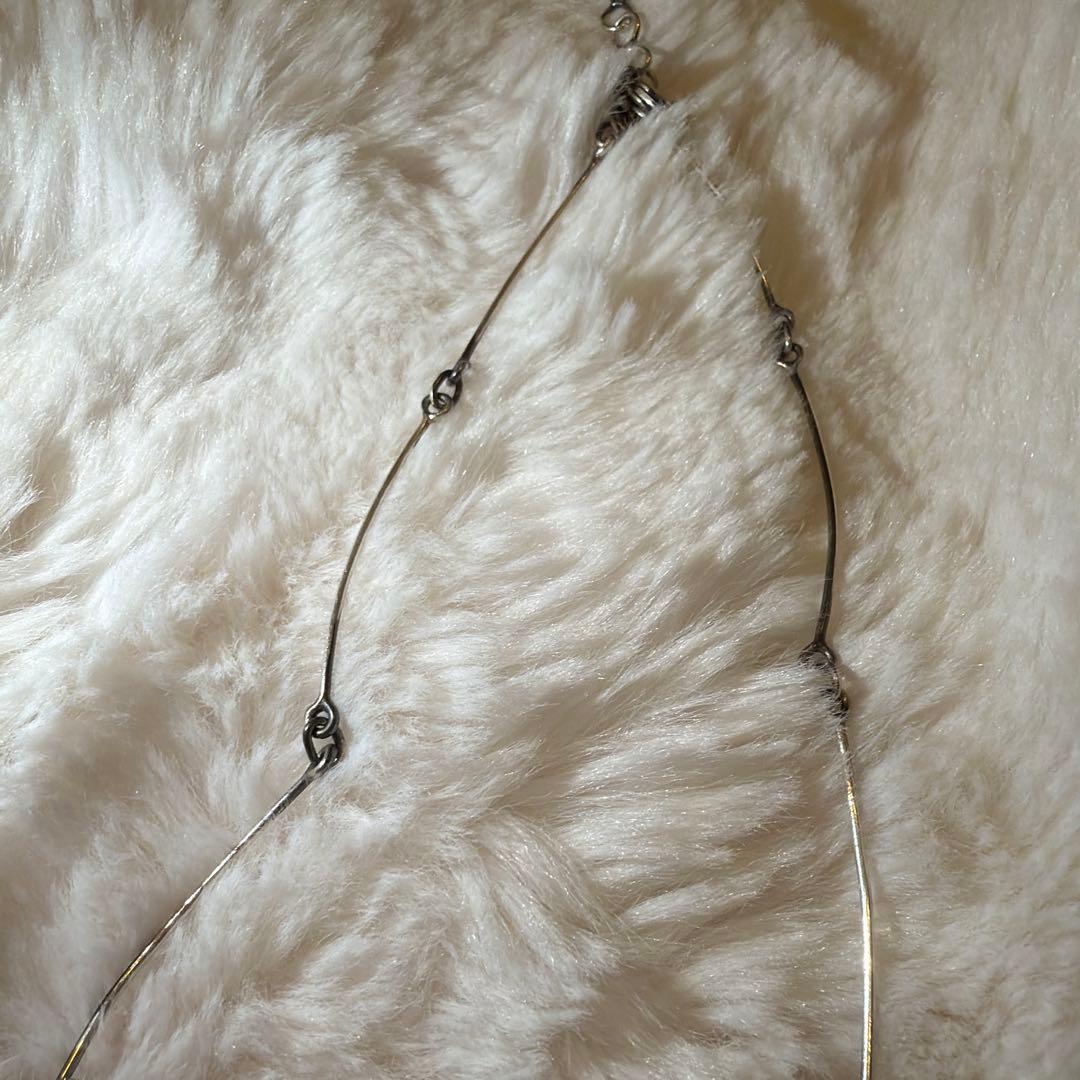 【作家物】BéBé工房 シルバー＆パール チョーカーネックレス 今村学 べべ