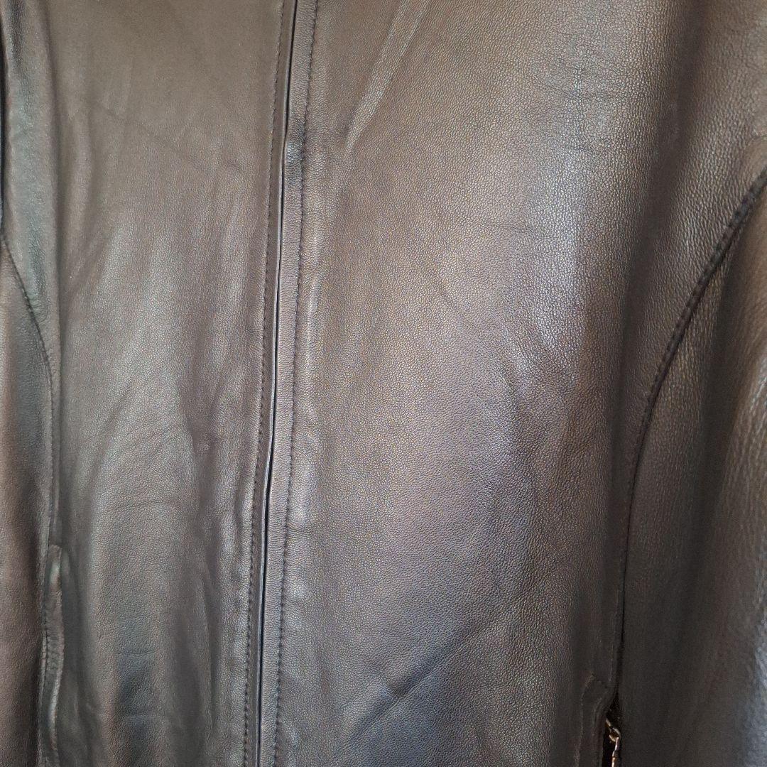 M*ʾ様 23区　ブラックレザーシングルライダースジャケット サイズ48