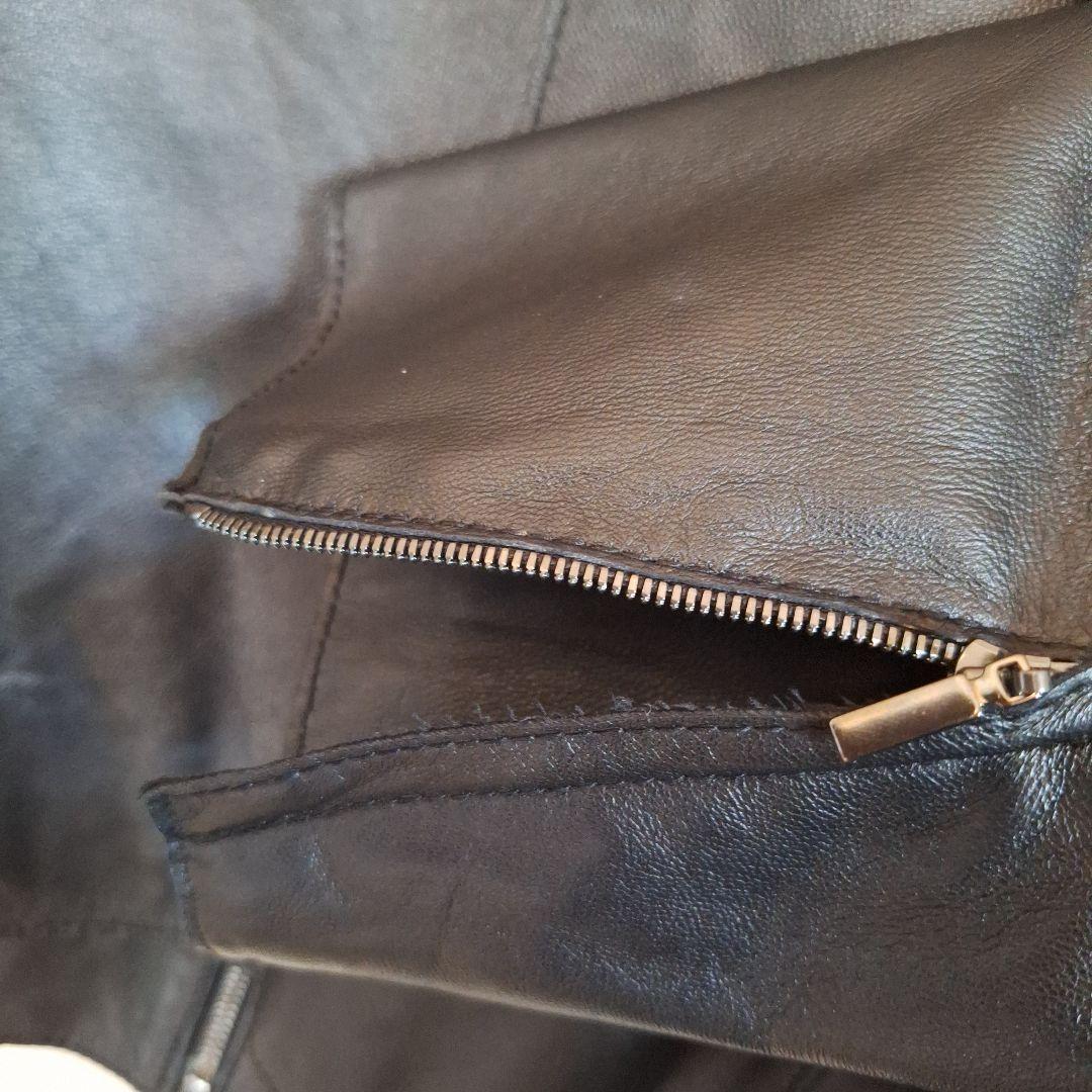 M*ʾ様 23区　ブラックレザーシングルライダースジャケット サイズ48