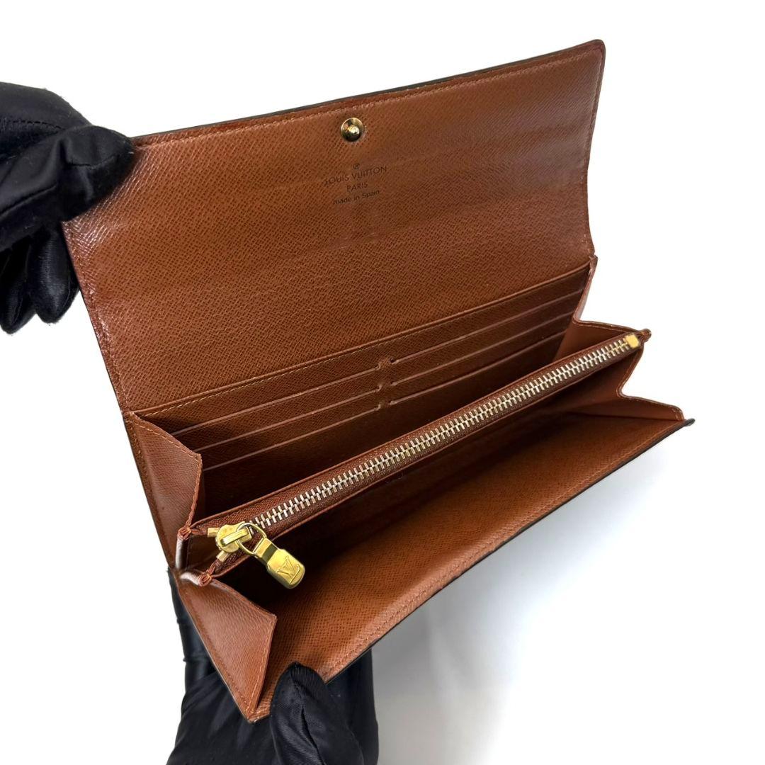 美品 ルイヴィトン モノグラム ポルトフォイユ サラ 10カード 茶色 財布 .