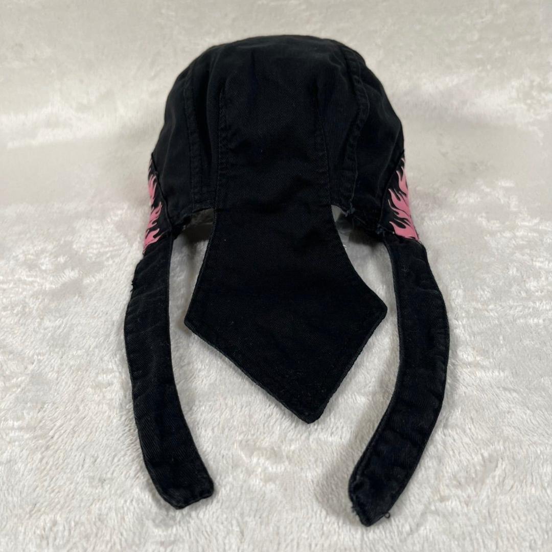 レア ハーレーダビッドソン ビンテージ スカルキャップ ドゥーラグ ブラック