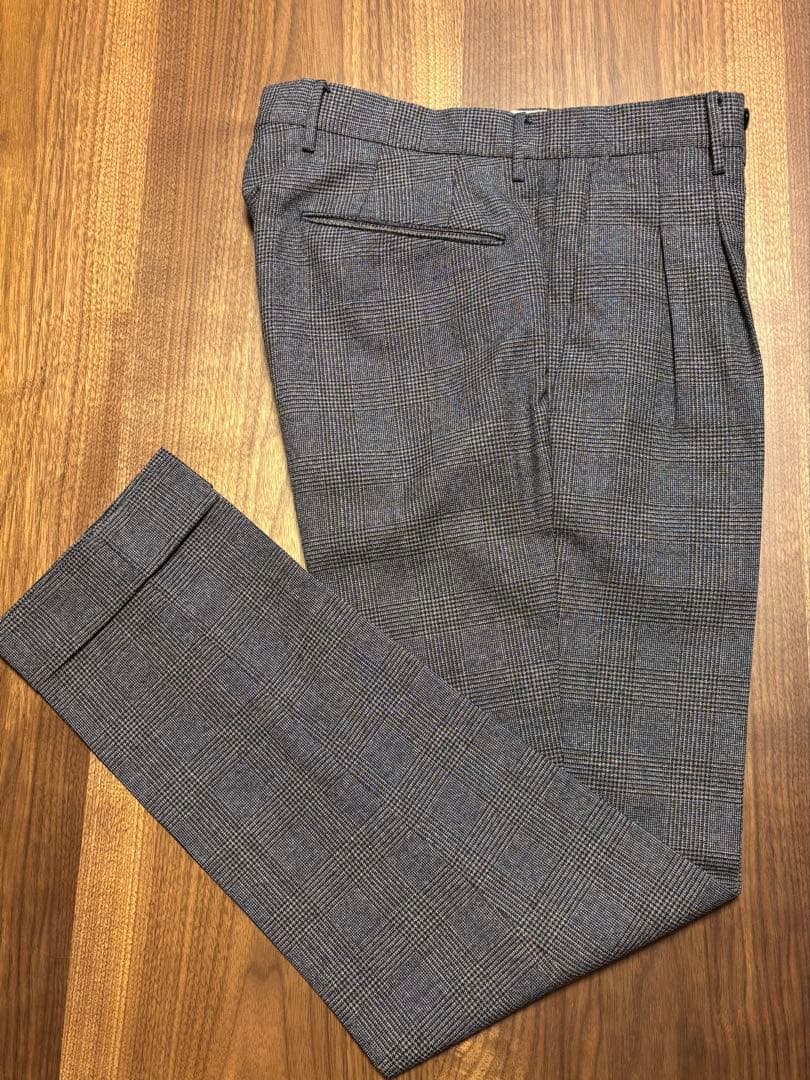 【値下げ】 【美品】 PT01 グレンチェック柄 スラックス