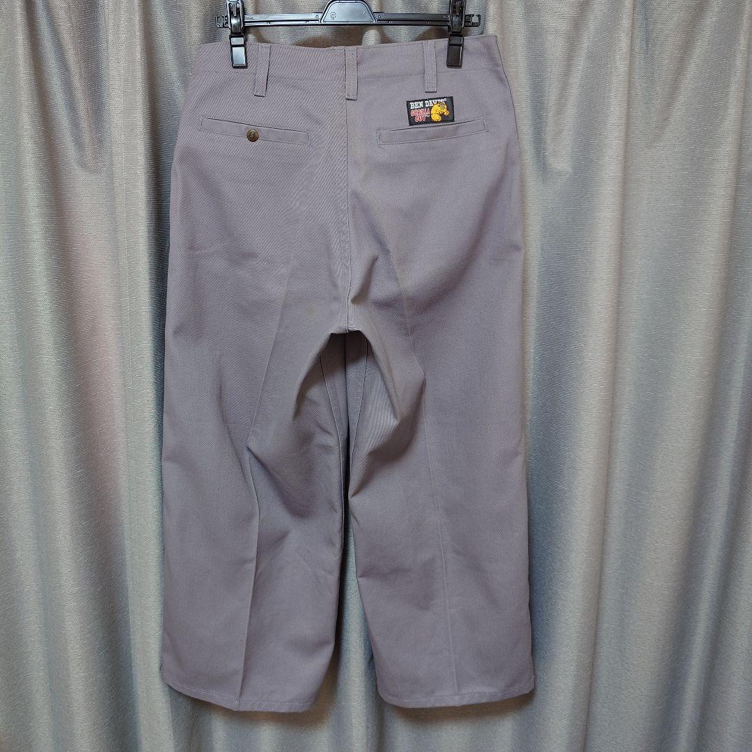廃盤BEN DAVIS ゴリラカット ワイドパンツ サイズ32 グレー