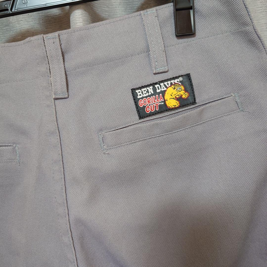 廃盤BEN DAVIS ゴリラカット ワイドパンツ サイズ32 グレー