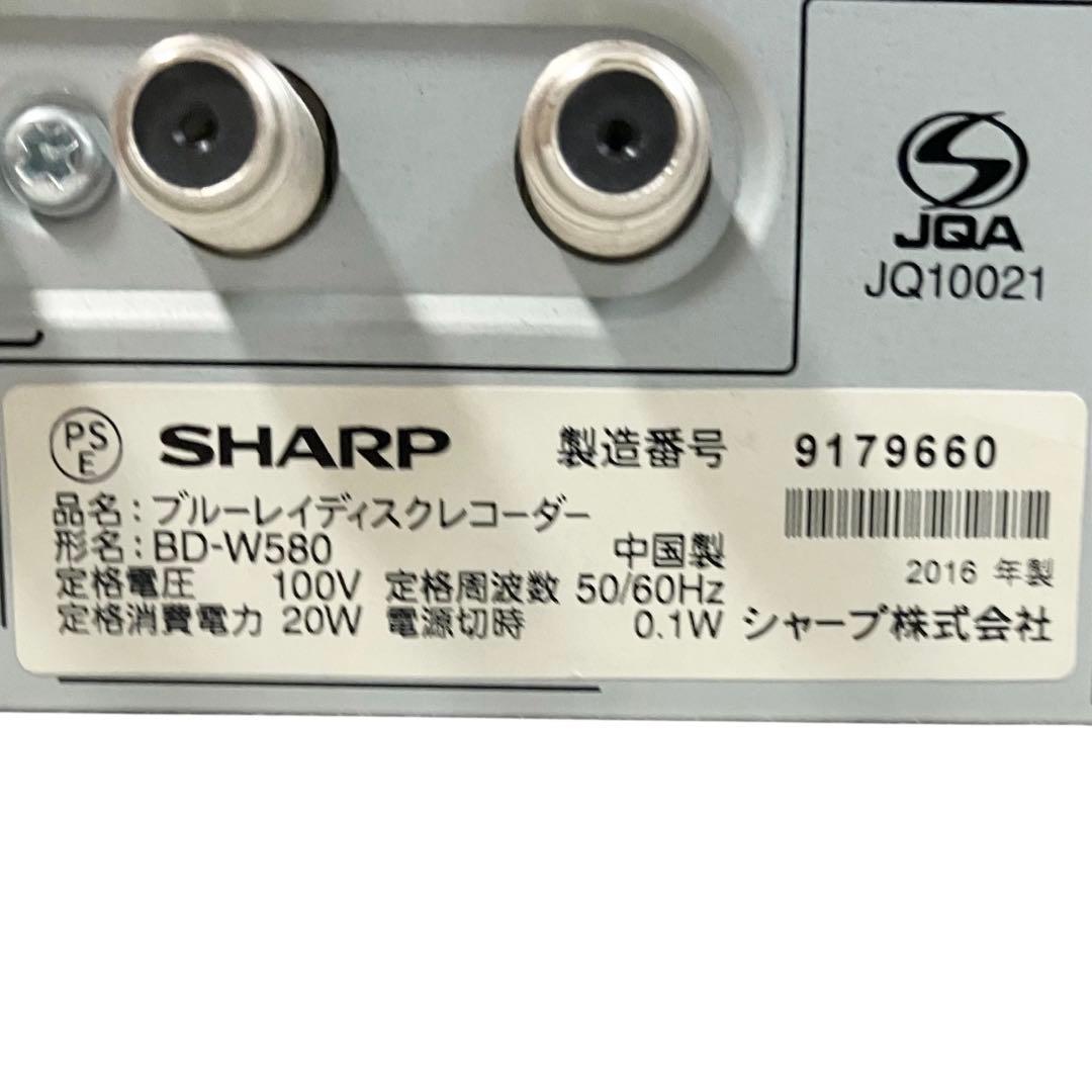 シャープ AQUOS 2番組同時録画 ブルーレイレコーダー BD-W580