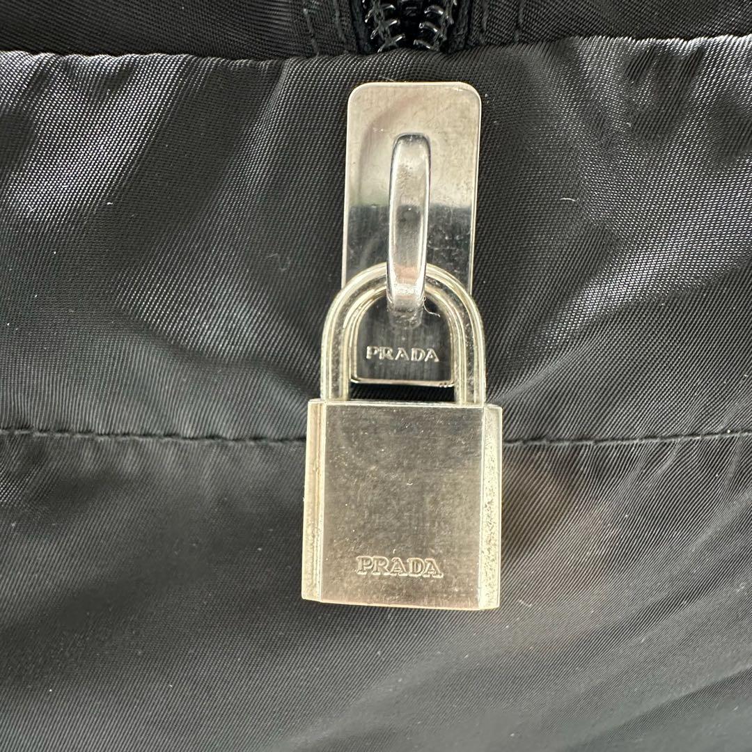 雪見だいふく様 PRADA プラダ ボストンバッグ ナイロン レザー ブラック
