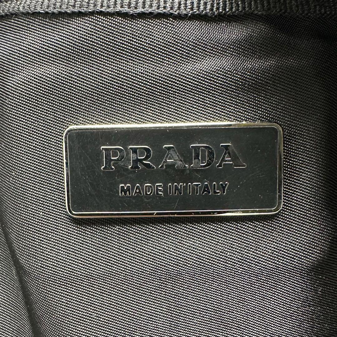 雪見だいふく様 PRADA プラダ ボストンバッグ ナイロン レザー ブラック