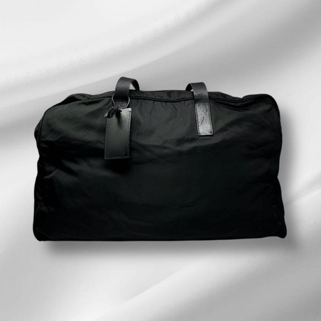 雪見だいふく様 PRADA プラダ ボストンバッグ ナイロン レザー ブラック