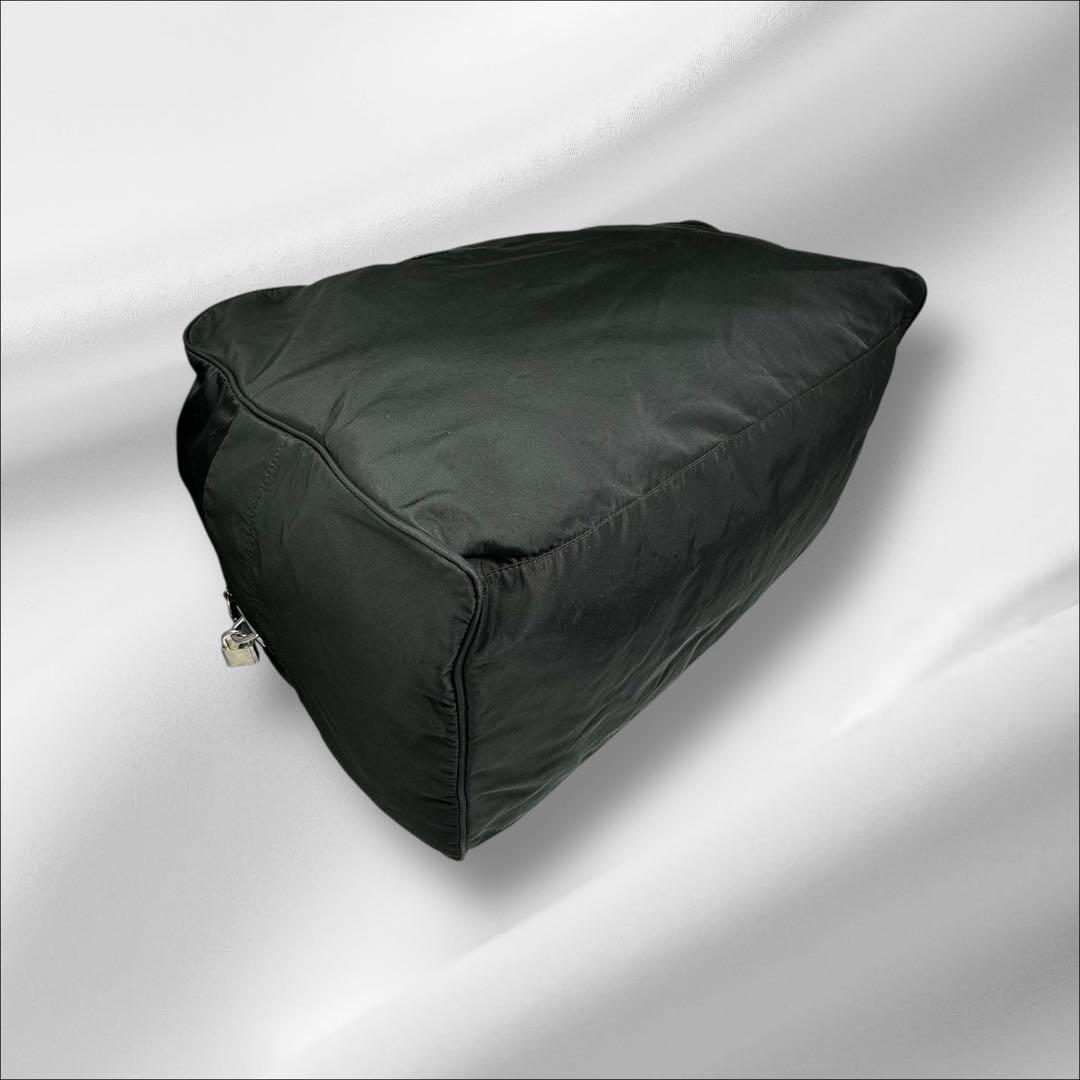 雪見だいふく様 PRADA プラダ ボストンバッグ ナイロン レザー ブラック