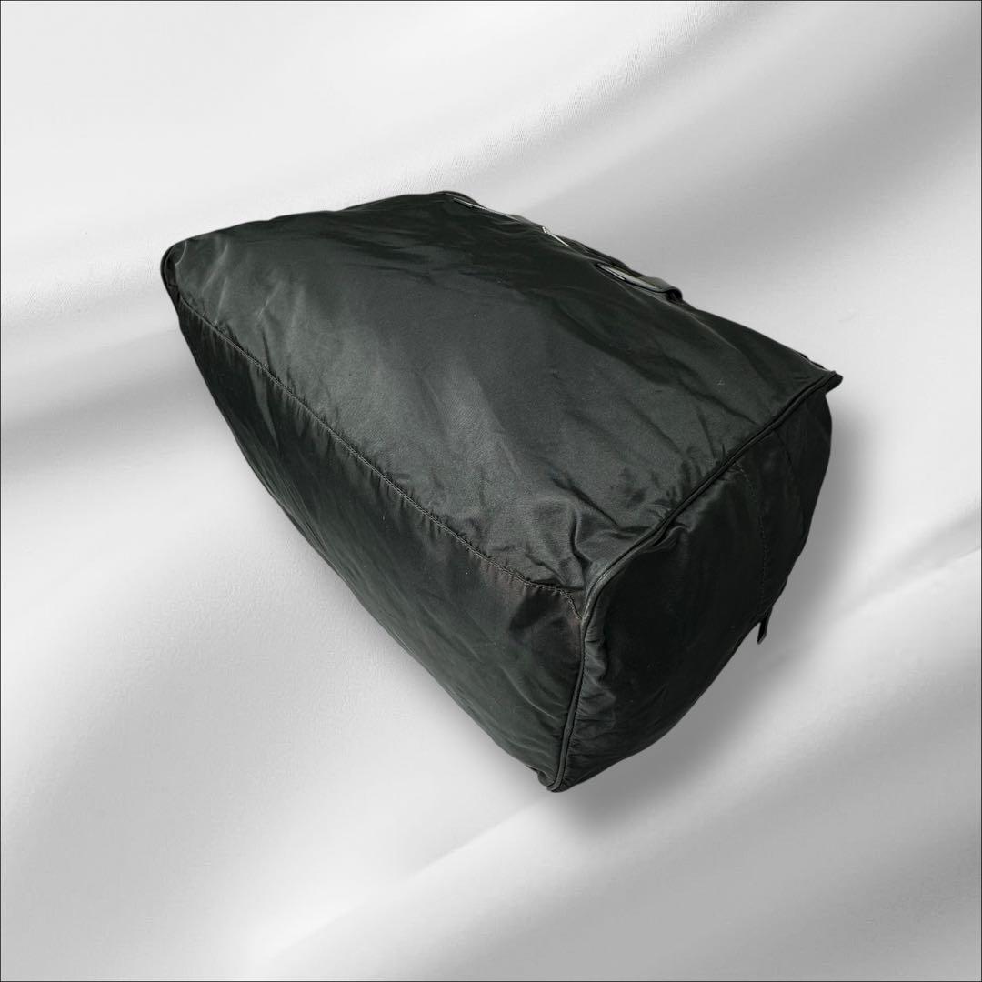 雪見だいふく様 PRADA プラダ ボストンバッグ ナイロン レザー ブラック