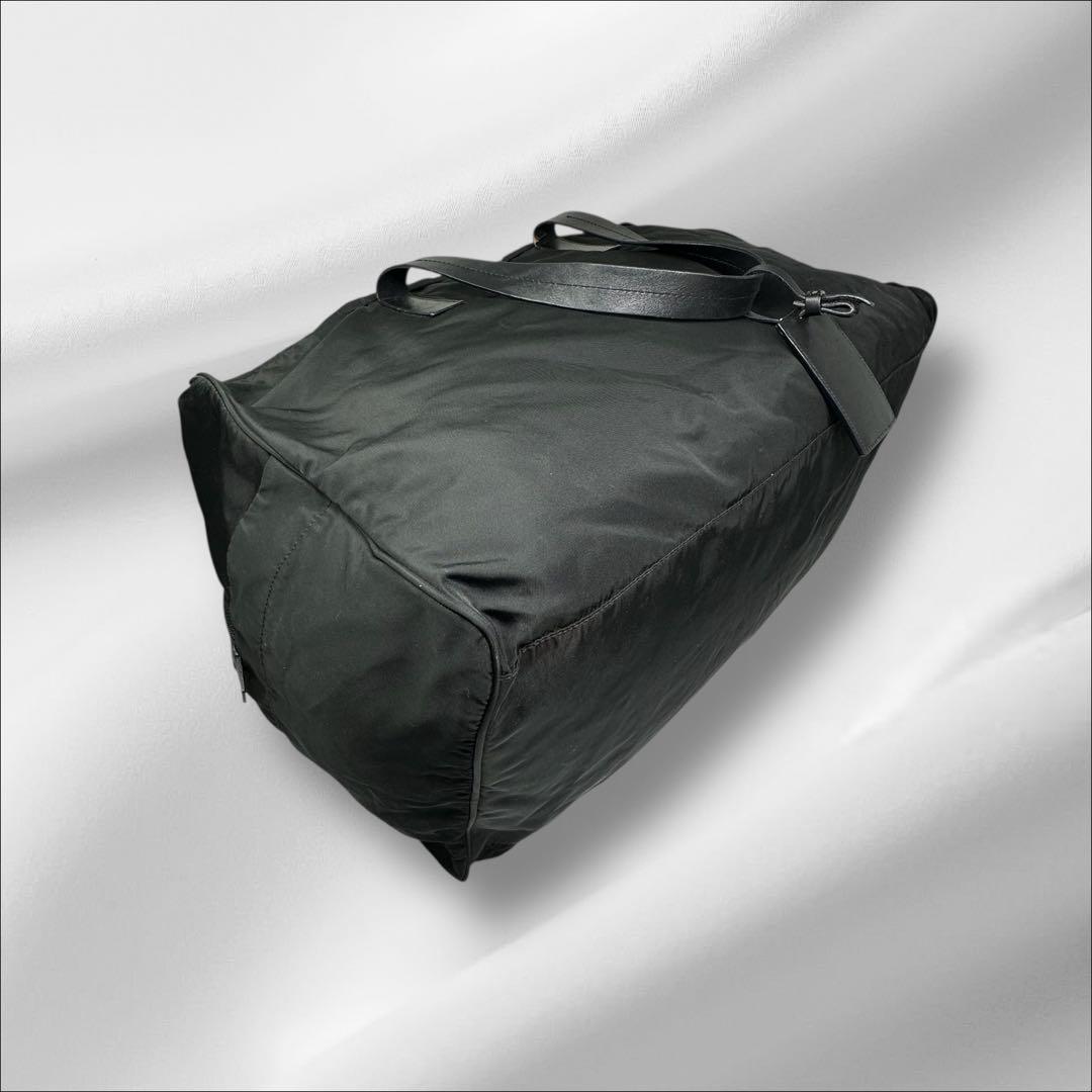 雪見だいふく様 PRADA プラダ ボストンバッグ ナイロン レザー ブラック