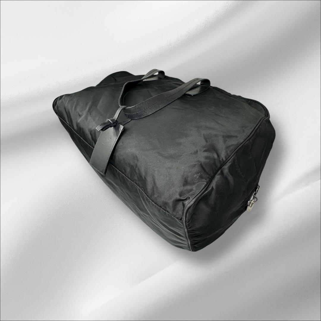 雪見だいふく様 PRADA プラダ ボストンバッグ ナイロン レザー ブラック