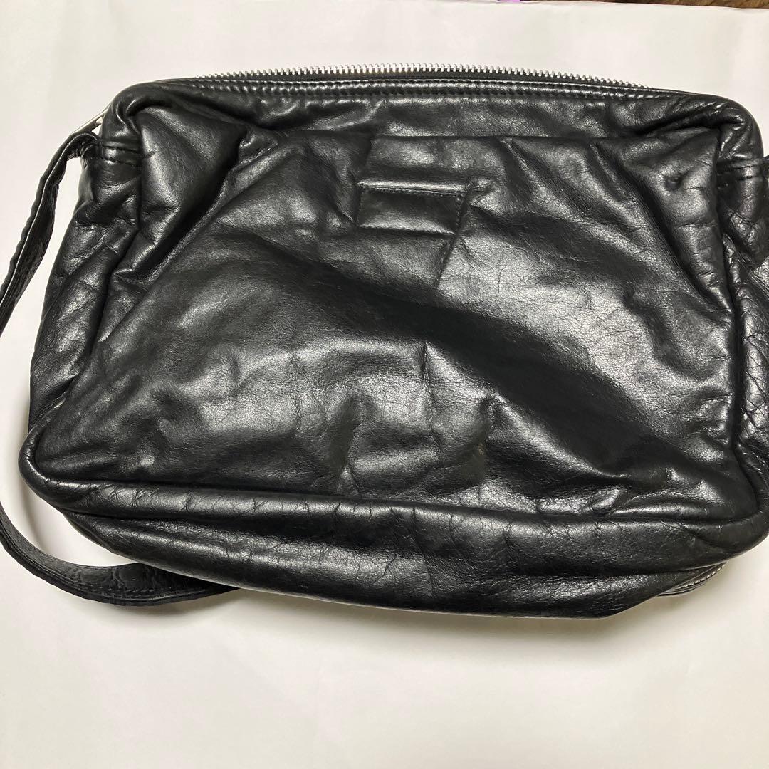 PORTER 吉田カバン　タンカー　レザーショルダーバッグ 2層式　ブラック