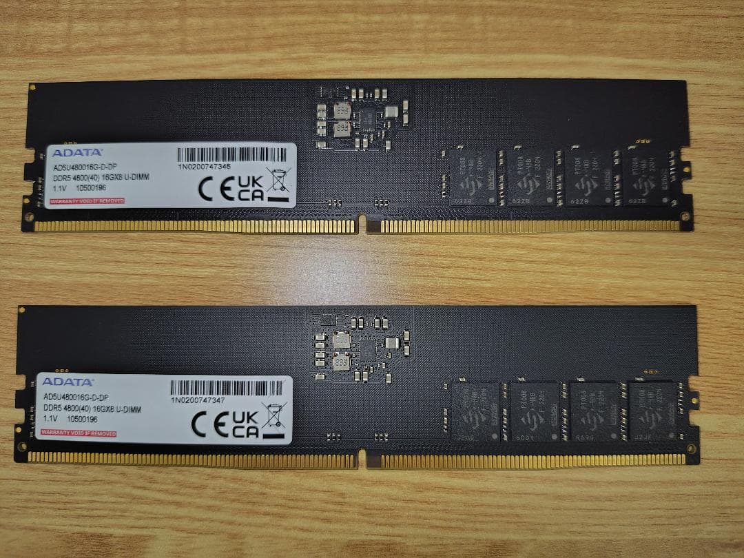 メモリー ADATA DDR5 4800 32GB (16GB x 2)