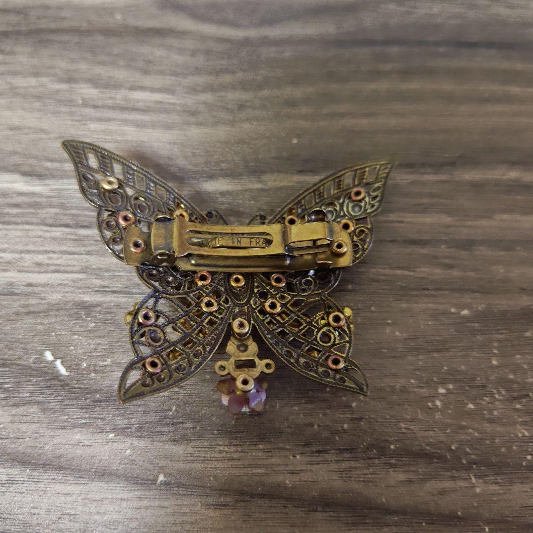 【匿名配送・保証書付・未使用】ミハエルネグリン　バレッタ　バタフライ　赤