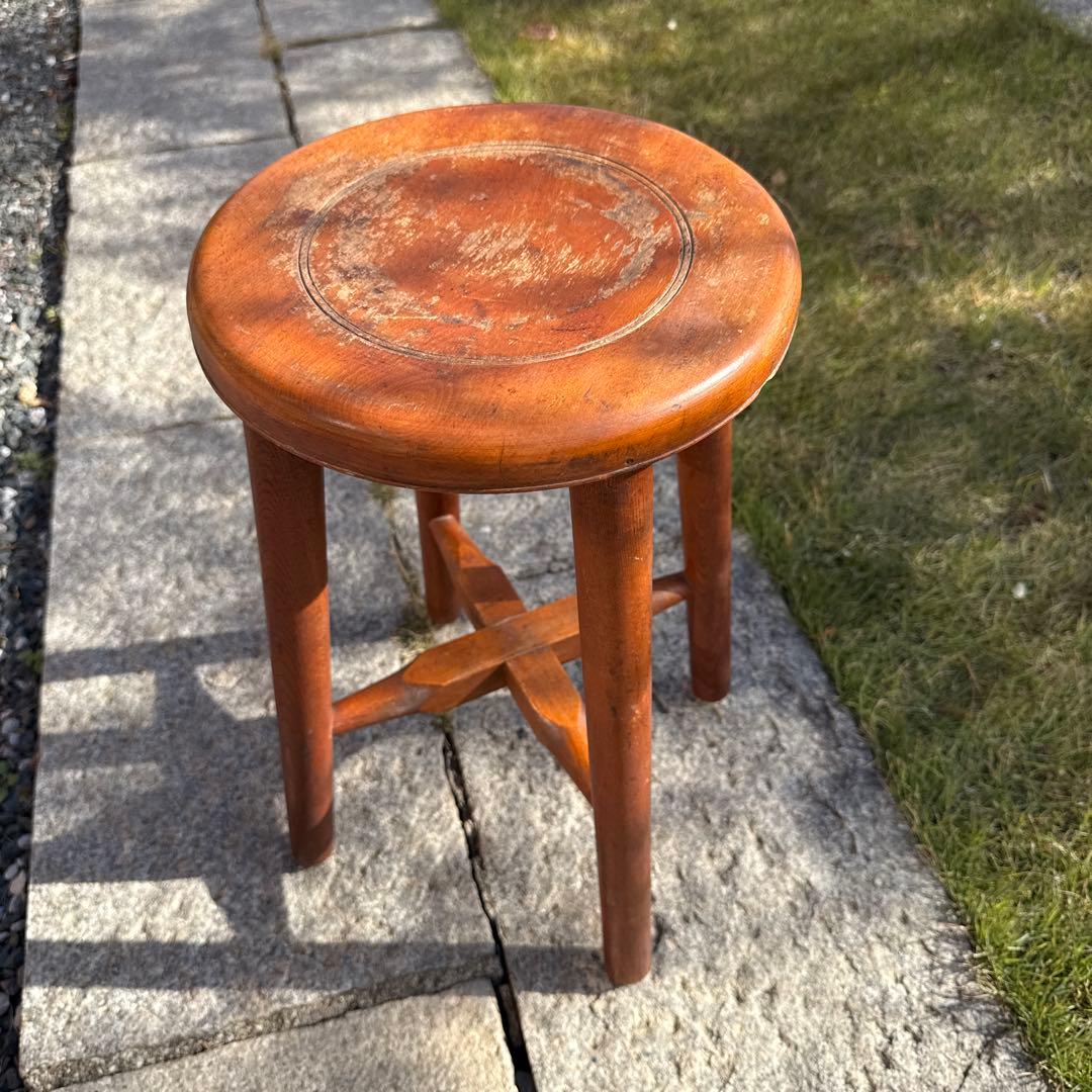 レトロ　木製　スツール　インテリア　腰掛け