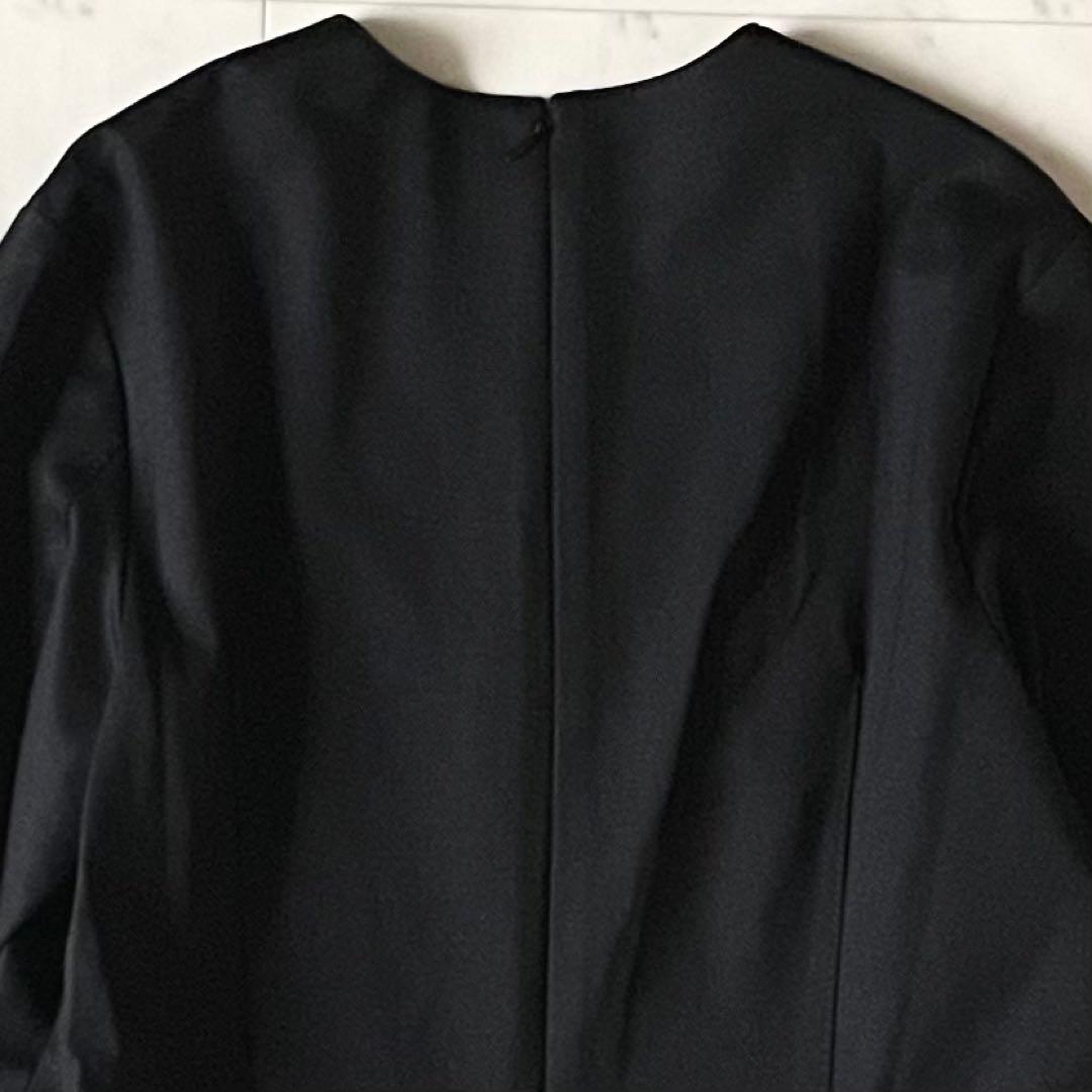 定価3万＊タグ付未使用 ICB キーネックロングワンピース 11号 黒 洗える