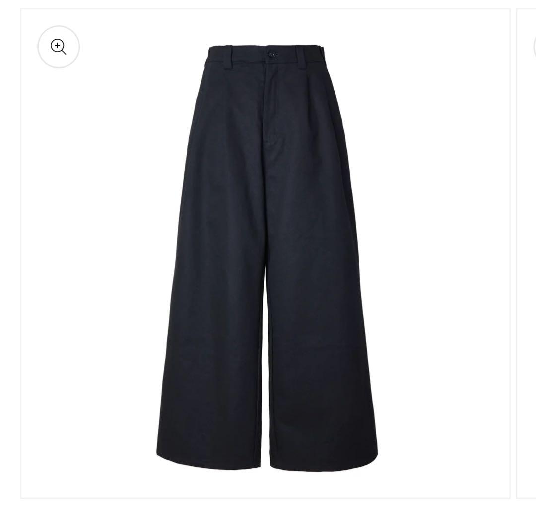 上杉柊平 Feels. WIDE TUCKED TROUSERS 黒 XL