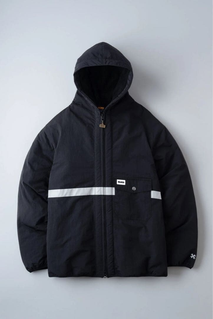 ジャケット・アウター BLUCO HOODED REFLECTOR JACKET BLACK