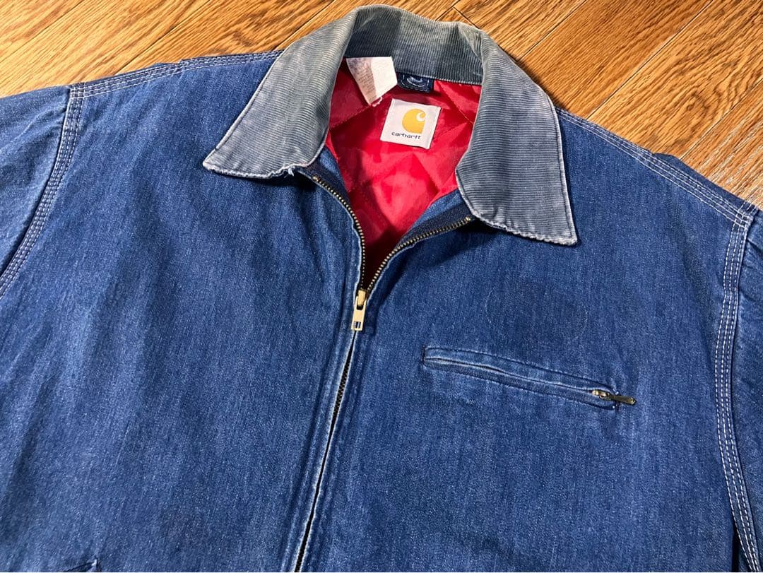 【極上】80s カーハート デトロイトジャケット 8QL J デニム 44(L)